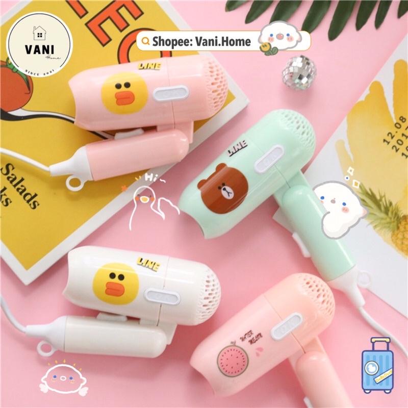 Máy sấy tóc mini du lịch gấp gọn 2 chế độ nóng hình thú dễ thương - Máy sấy tóc hình thú xếp gọn nhiều màu