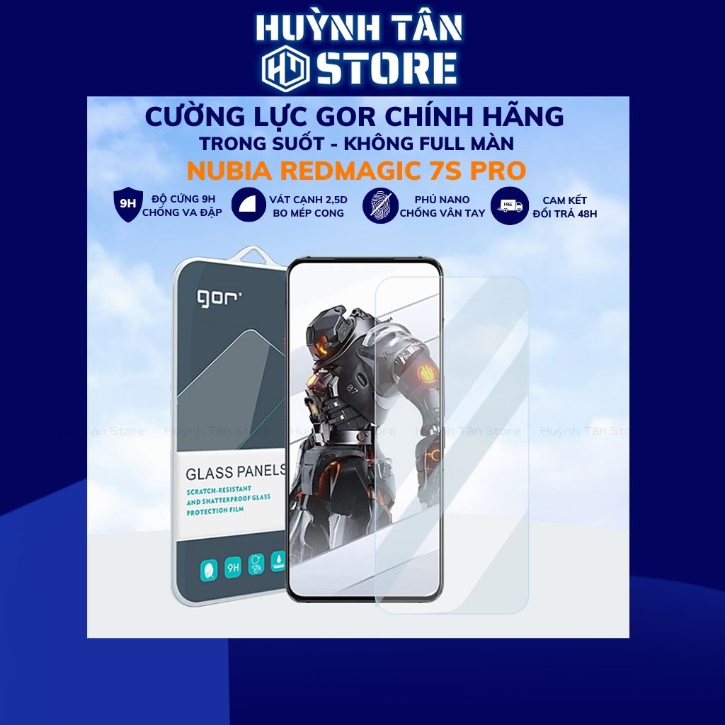 Kính cường lực redmagic 7s pro trong suốt không full màn Gor phụ kiện điện thoại huỳnh tân store