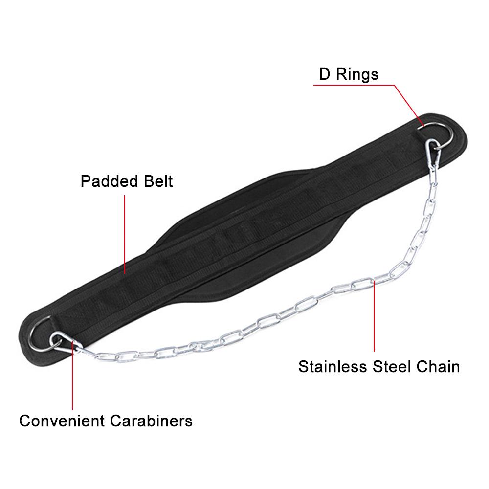 Đai nâng tạ với dây xích kéo để tập cho phòng tập thể hình Cử tạ