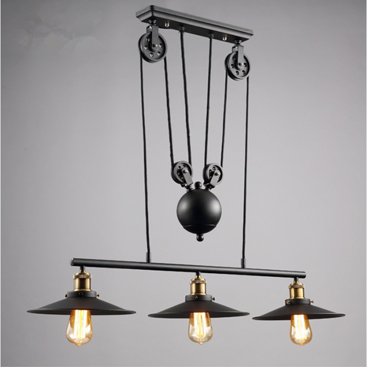 Đèn thả Loft retro phong cách nhà hàng, đèn chùm sáng tạo cá tính cửa hàng quần áo quầy bar vintage