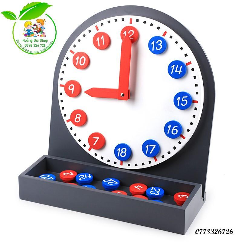 Đồng hồ học giờ bằng gỗ