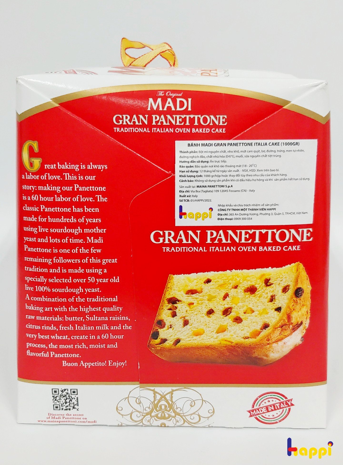 Bánh Madi Gran Panettone Italian Cake (1000g)