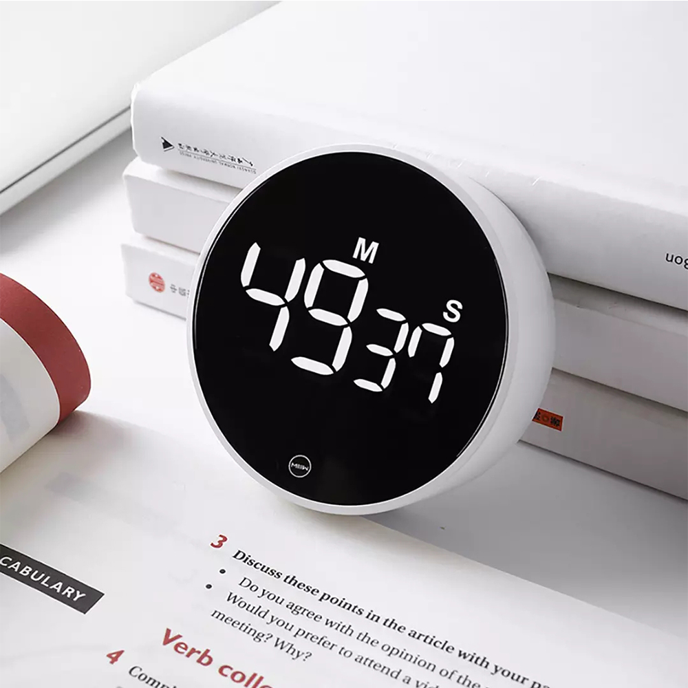 Xiaomi MIIIW Bộ hẹn giờ điện tử ,Bộ hẹn giờ đếm ngược kỹ thuật số Màn hình xoay có thể điều chỉnh ,Nhắc nhở báo thức Thiết bị quản lý thời gian cho nhà bếp