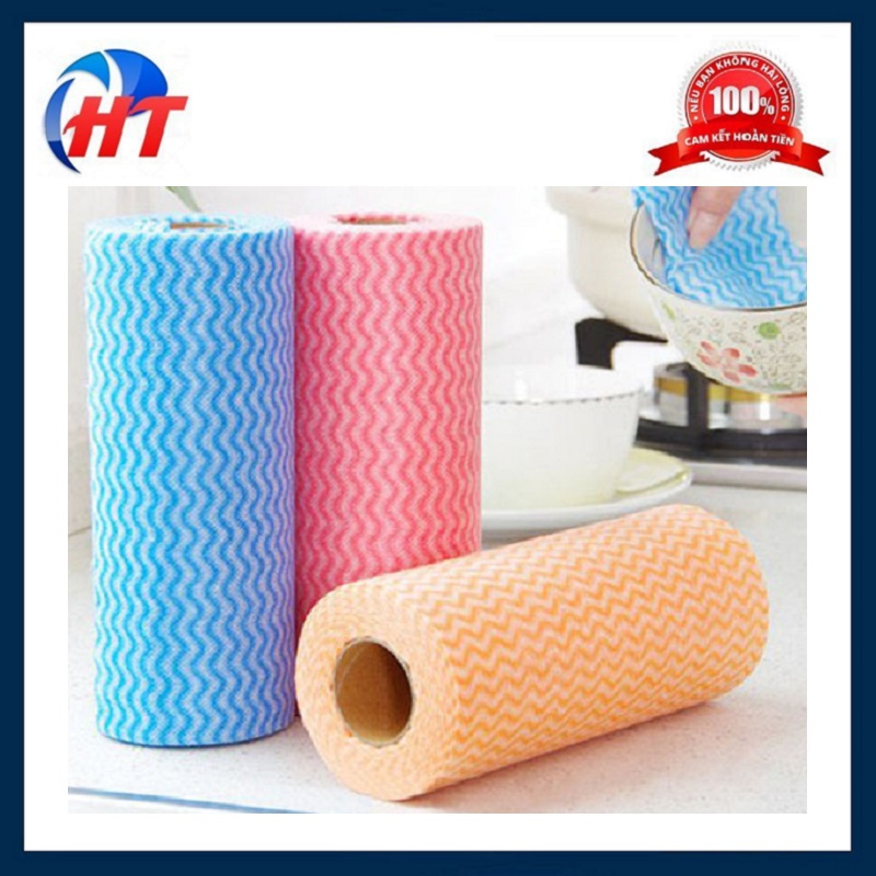 Cuộn khăn vải không dệt lau nhà bếp đa năng - HT