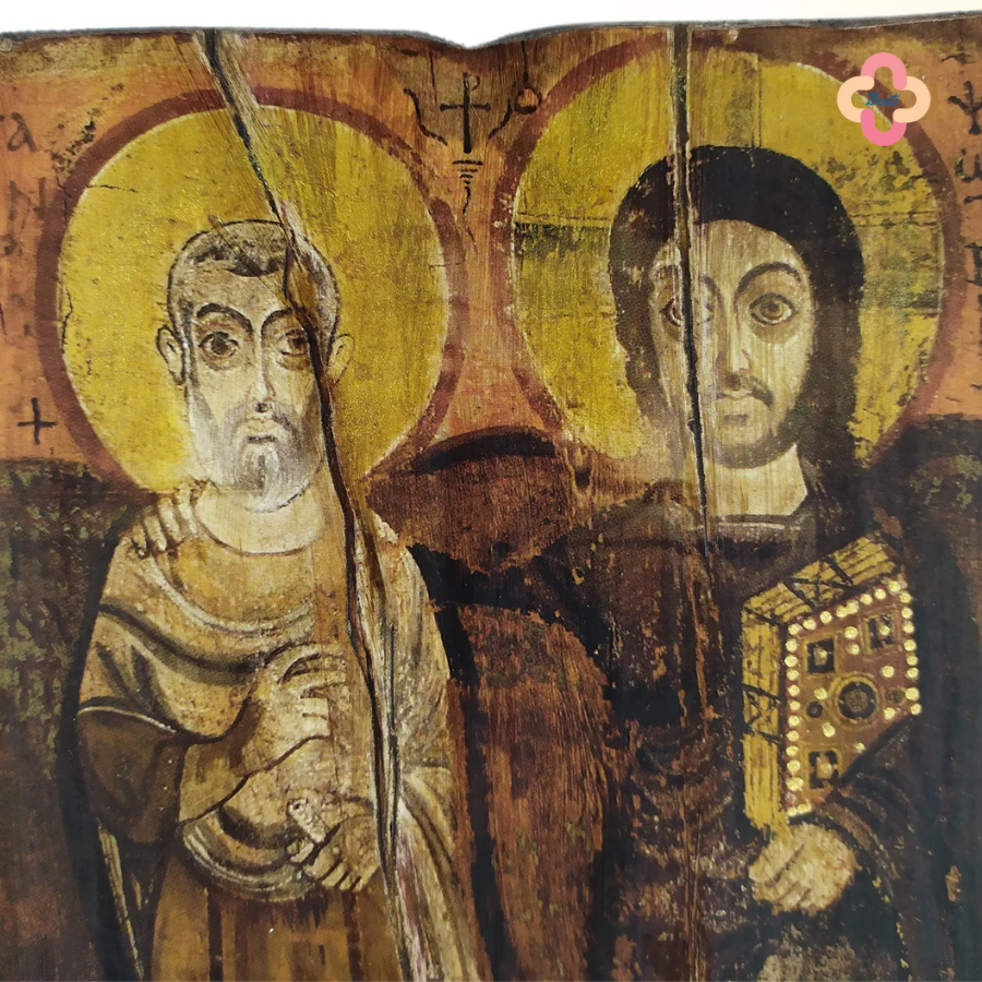 Icon Chúa Ba Ngôi Beati - Tranh Gỗ Thủ Công Màu Rustic / Icon of the Holy Trinity by Andrei Rublev.