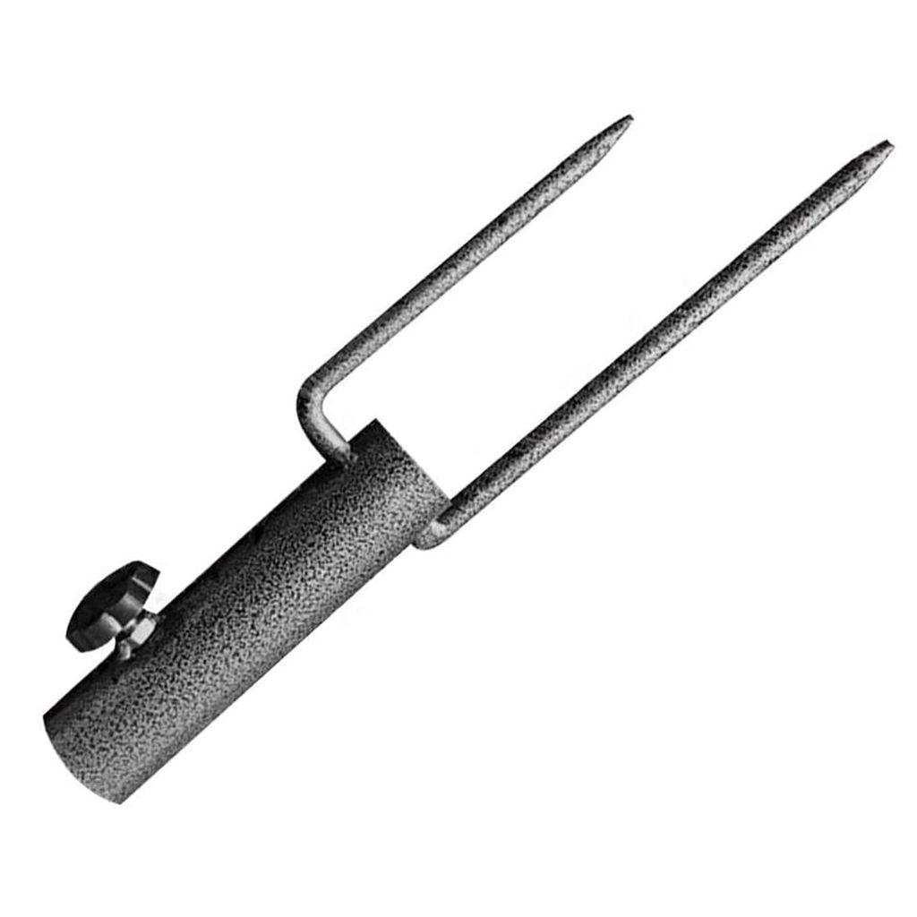 Parasol Umbrella Base Stand Outdoor Garden Metal Parasol Holder with 2 Forks