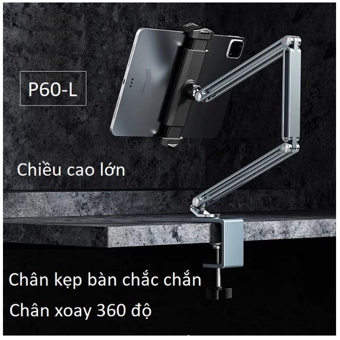 Giá Đỡ Điện Thoại, Máy Tính Bảng Đa Năng Để Bàn Tiện Dụng có thể Xoay 360 Độ, chất liệu Hợp Kim Nhôm