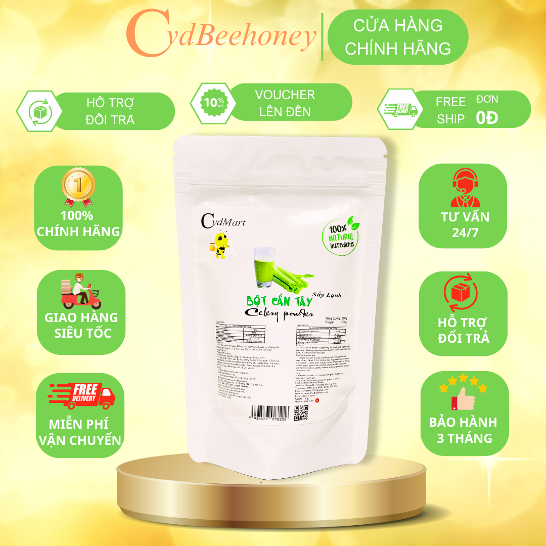 Bột Cần Tây Sấy Lạnh Cvdmart 100g - Celery powder CvdMart