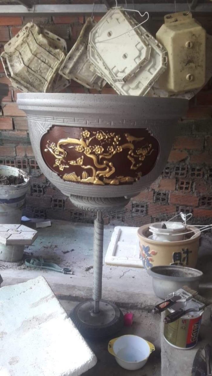 Khuôn chậu cảnh tròn 32 ABS