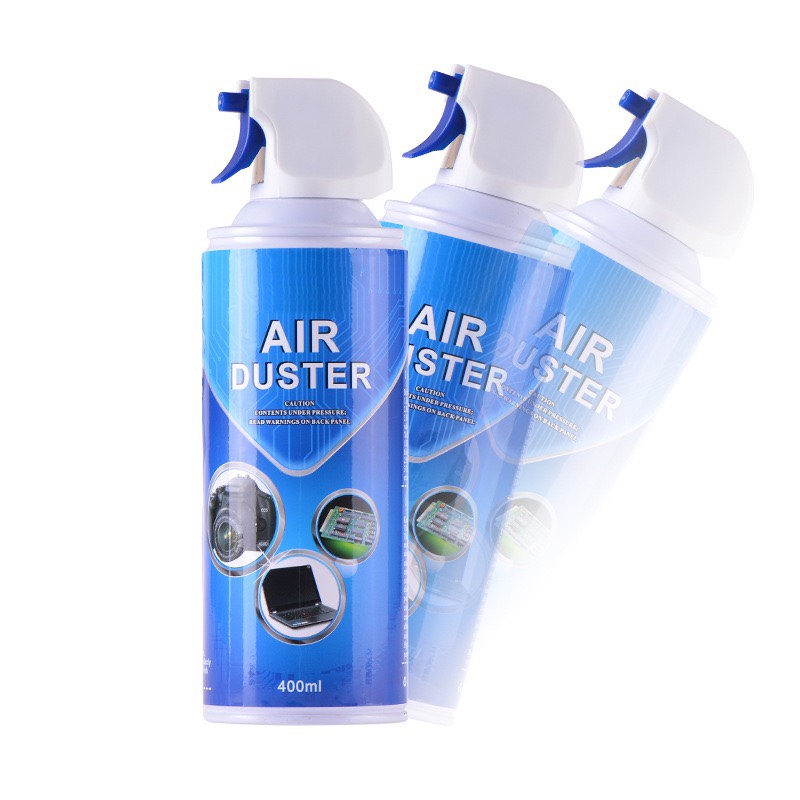 Bình Xịt Bụi Khí Nén Air Duster Vệ Sinh Laptop Hàng Màu Xanh Cao Cấp - Khí Xịt Cực Mạnh-Dru-hàng chính hãng
