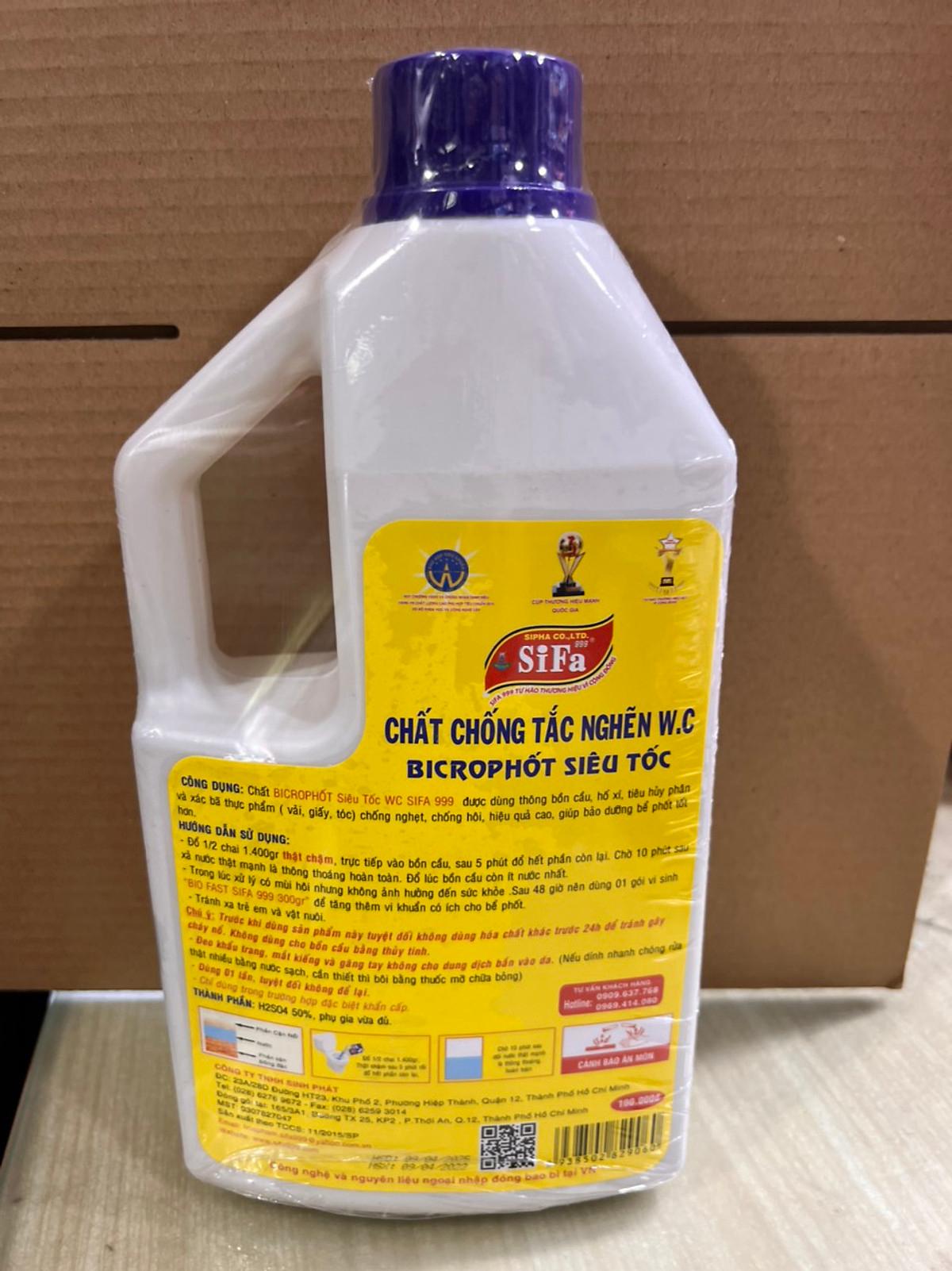 Chất thông tắc nghẽn bồn cầu toilet chống hôi Siêu tốc 5 phút Sifa
