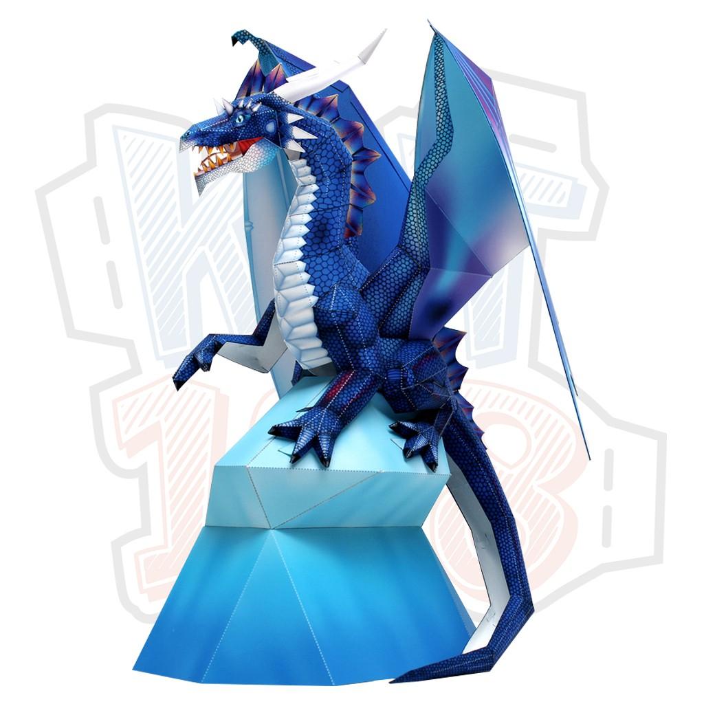 Mô hình giấy động vật Rồng Blue Dragon