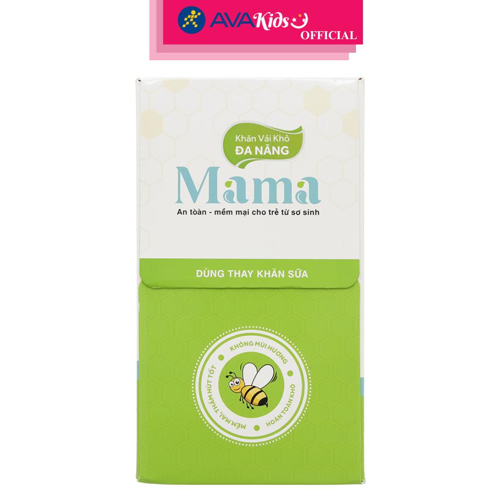 Hộp 180 tờ khăn vải khô đa năng MAMA không mùi - Hàng Chính Hãng