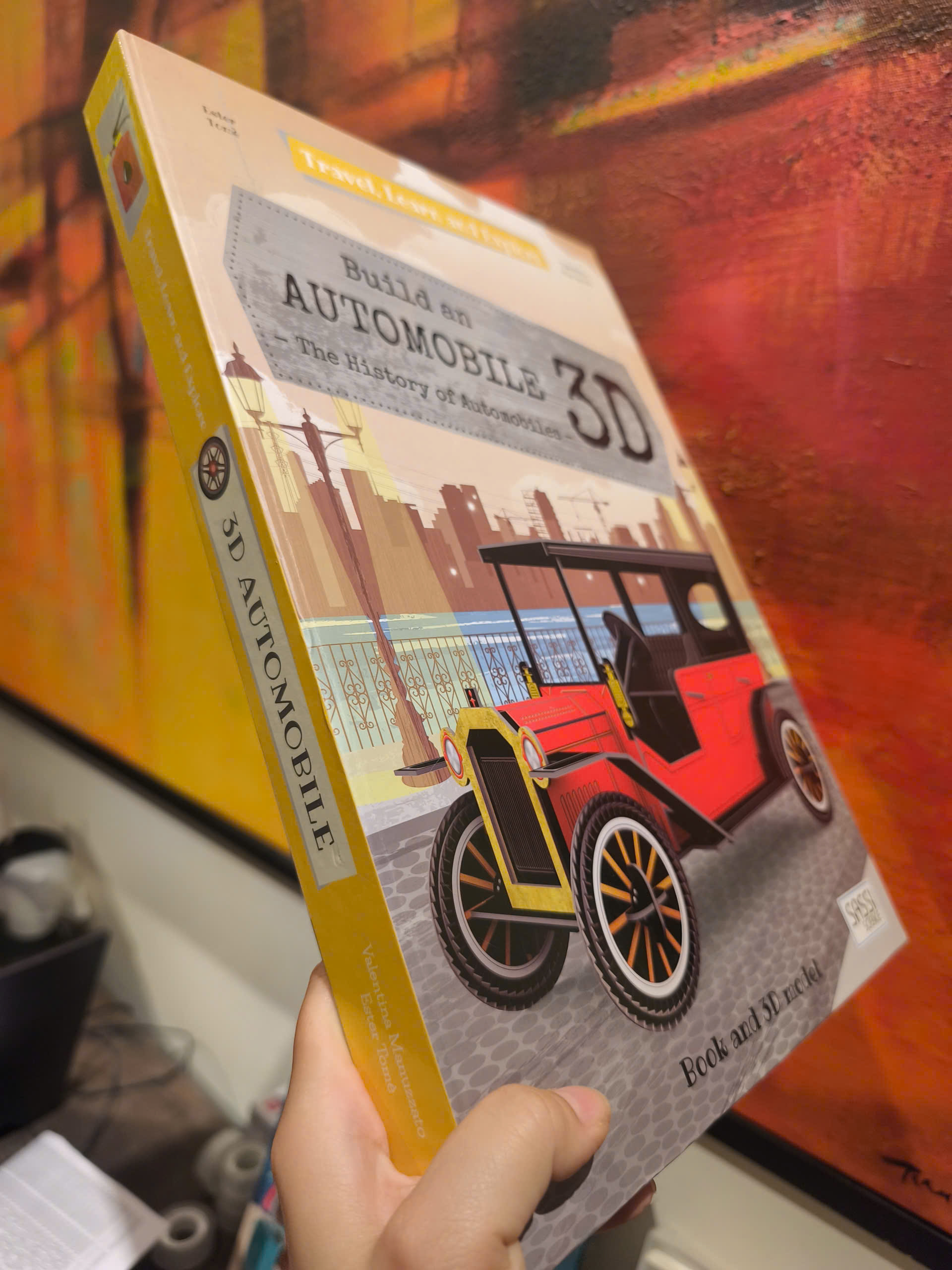 Sách - Build an Automobile by Valentina Manuzzato - Book and 3D Model in English - Lắp ghép mô hình Ô tô tiếng Anh