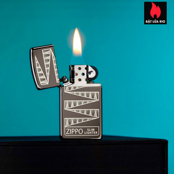 Bật Lửa Zippo 49709 – Zippo Slim Black Ice 65th Anniversary Collectible