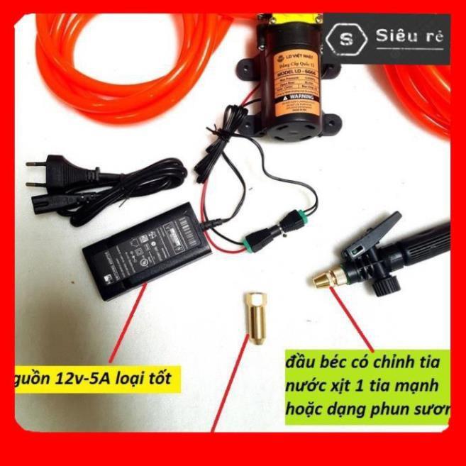 Máy rửa xe mini CỰC MẠNH - máy bơm nước mini 12v - (PD215279)