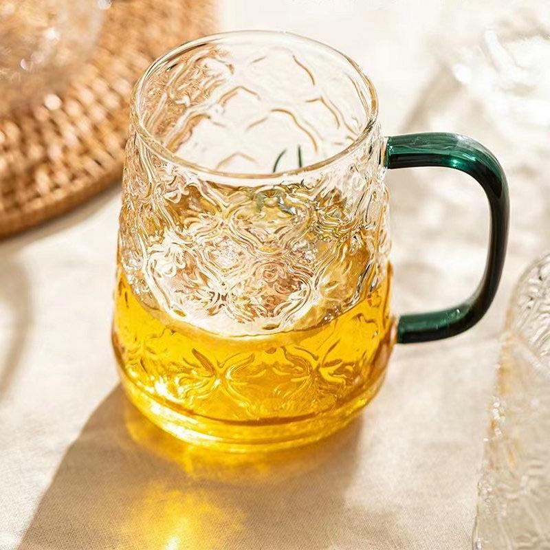 Bình nước, Cốc nước Vân Hoa Hải đường, Bình nước thủy tinh cao cấp chịu nhiệt dung tích 1.8L