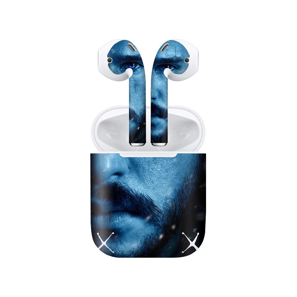 Miếng dán skin chống bẩn cho tai nghe AirPods in hình Game Of Throne - 1011 (bản không dây 1 và 2)