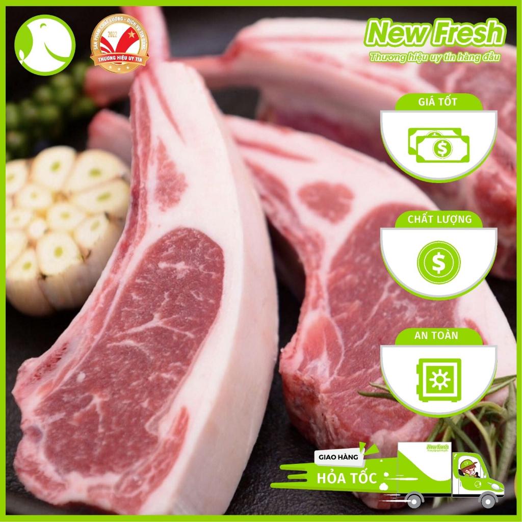 Sườn Cừu Úc Có Xương Sống Cắt Lát Lamb Rack Túi 1Kg 