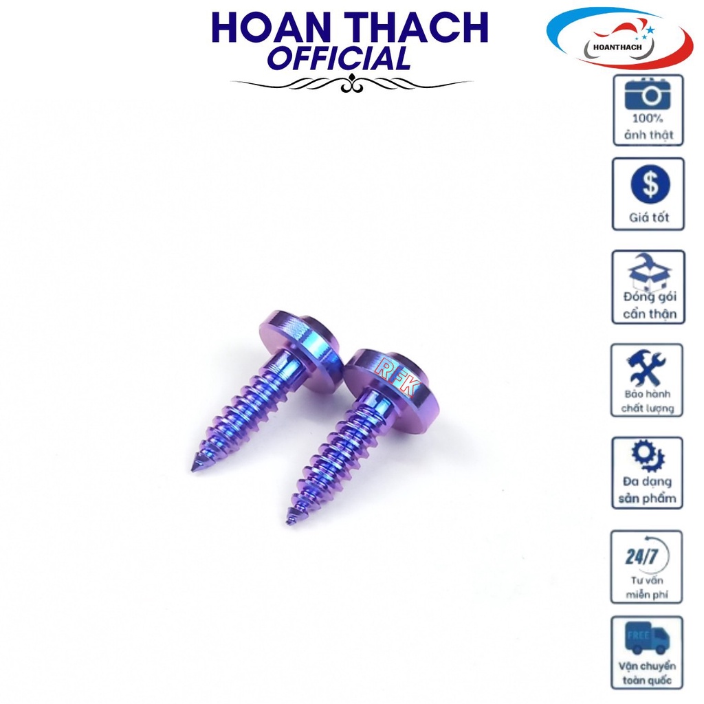 Ốc xoắn GR5 5L18 tím dùng cho dòng xe máy, e pô tay ga SP010310 (giá 1 con)