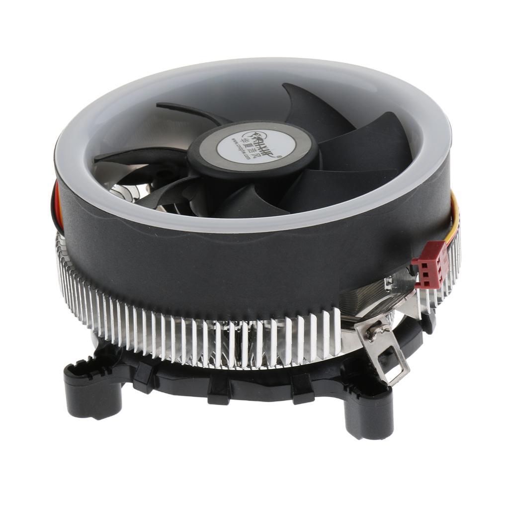 Aluminum 12V Cooled Fan 9cm Computer CPU w/ LED for Desktops
