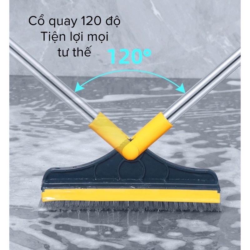 Chổi chà sàn nhà tắm thông minh 2in1 tích hợp cây gạt nước sàn nhà vệ sinh và lau kính - Chổi lau sàn đa năng