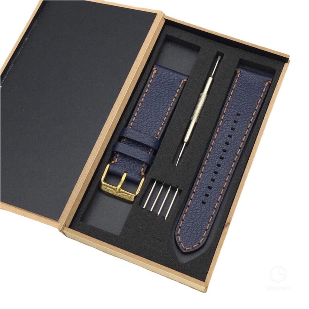 Dây Handmade Da Bò Thật Cho Đồng Hồ Fossil Casio Samsung Huawei