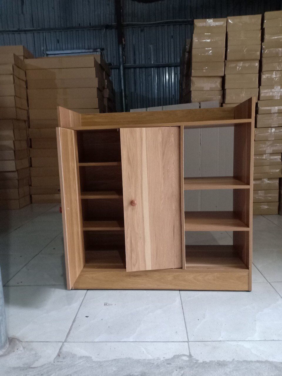 Tủ Giày Gỗ, Kệ Để Dép Đa Năng 2 GIAN MÀU GỖ