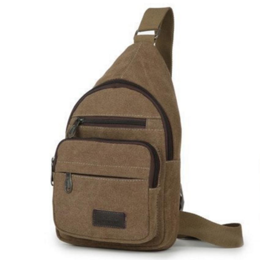 Túi Đeo Ngực Canvas Phối Da Phong Cách Hàn Quốc 8 TU071 ZZ