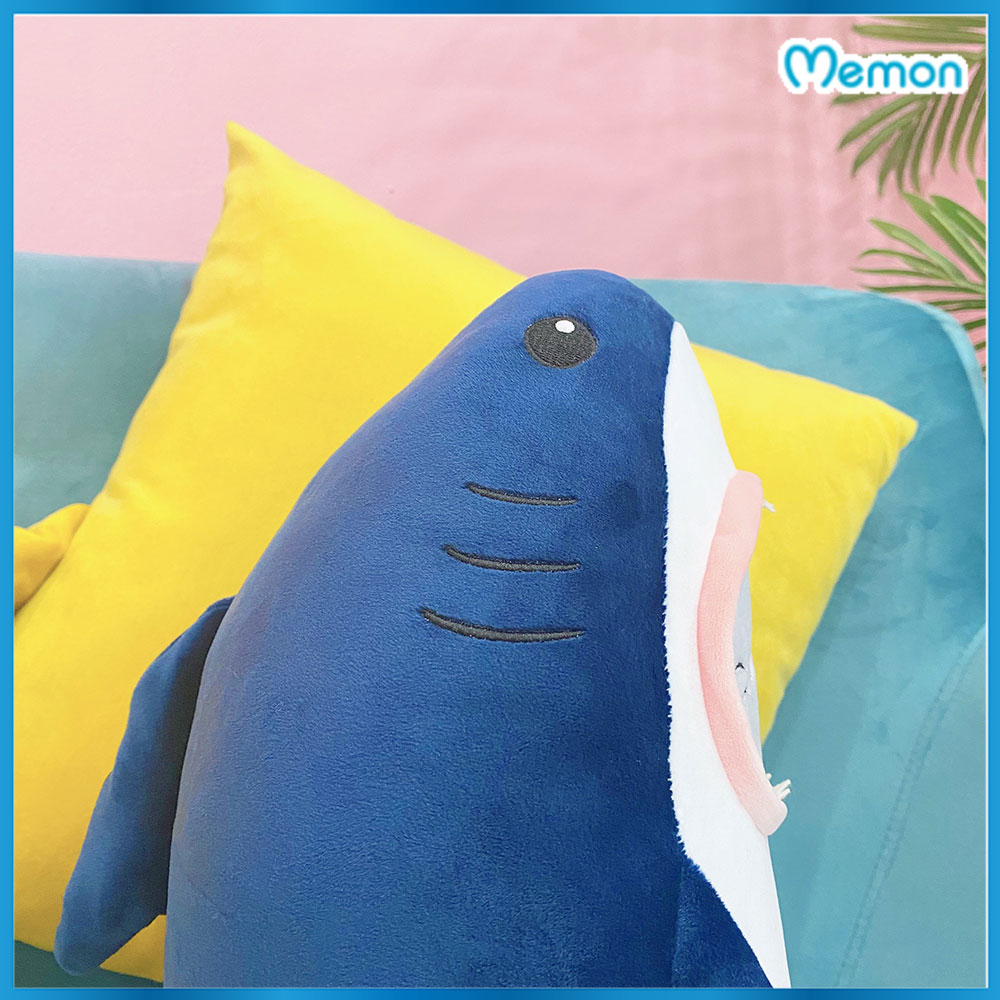 Gấu bông cá mập mặt mèo – Size từ 45 cm – Quà tặng thú nhồi bông baby shark siêu dễ thương – Gối ôm cho bé ngủ ngon