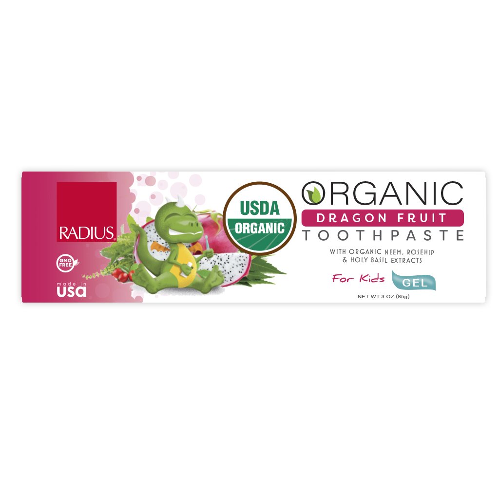 Kem Đánh Răng Hữu Cơ Trẻ Em Vị Thanh Long Radius - Organic Dragon Fruit Toothpaste 85g