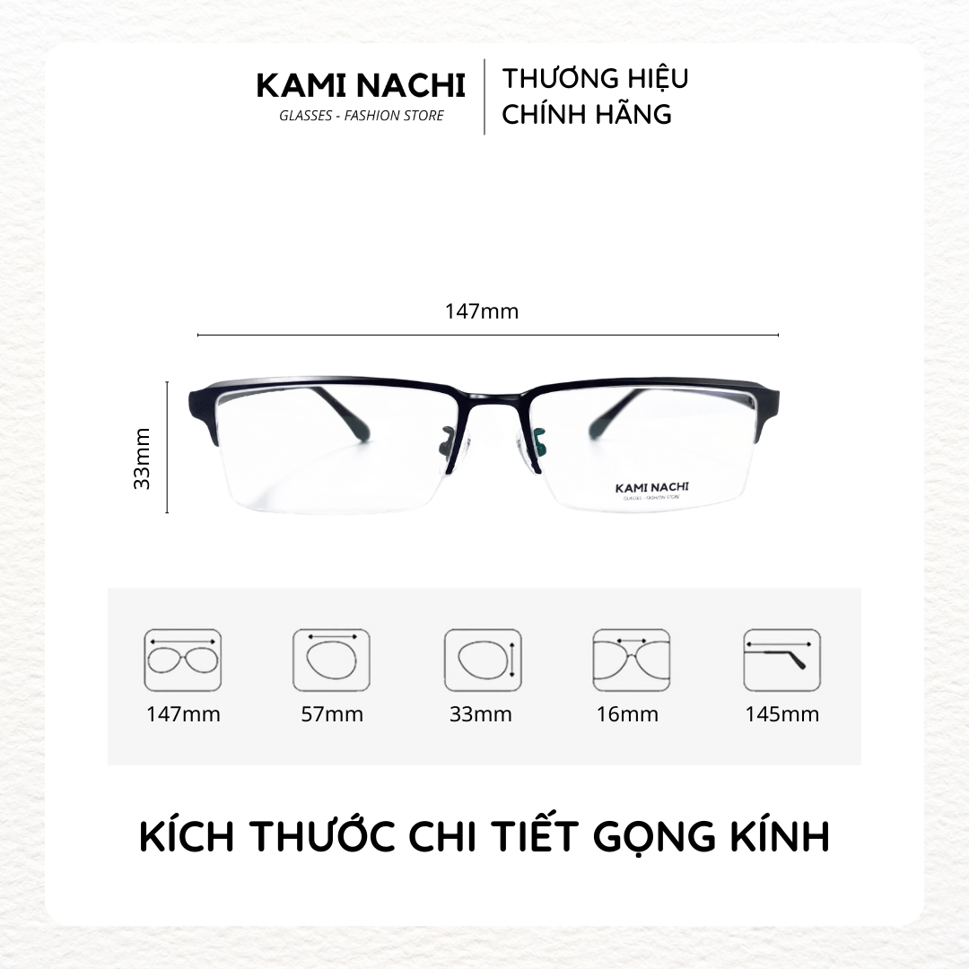 Gọng kính The Business Man phiên bản Eta chất liệu Titanium mạ Ion KAMI NACHI mã 119