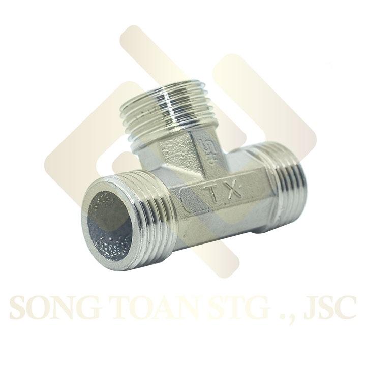 Tê ren trong ren ngoài inox 304, tê inox 3 đầu ren ngoài