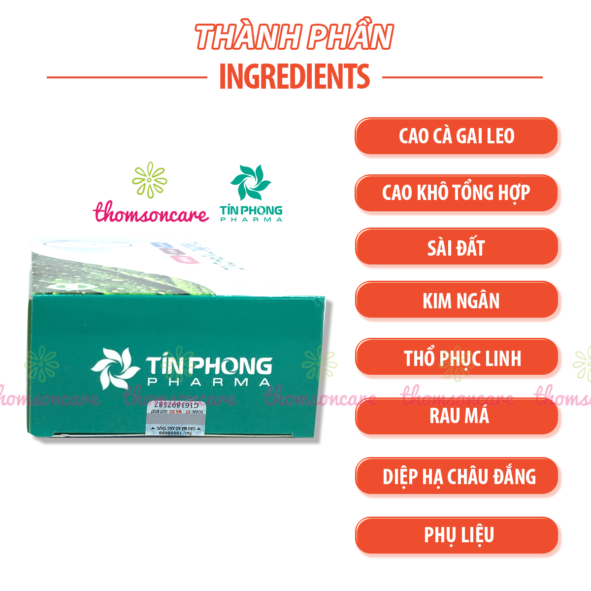 Siro Tiêu độc Tín Phong - Hộp 18 ống dễ uống cho trẻ - Hỗ trợ mát gan, thanh nhiệt, ngăn ngừa rôm sảy cho bé