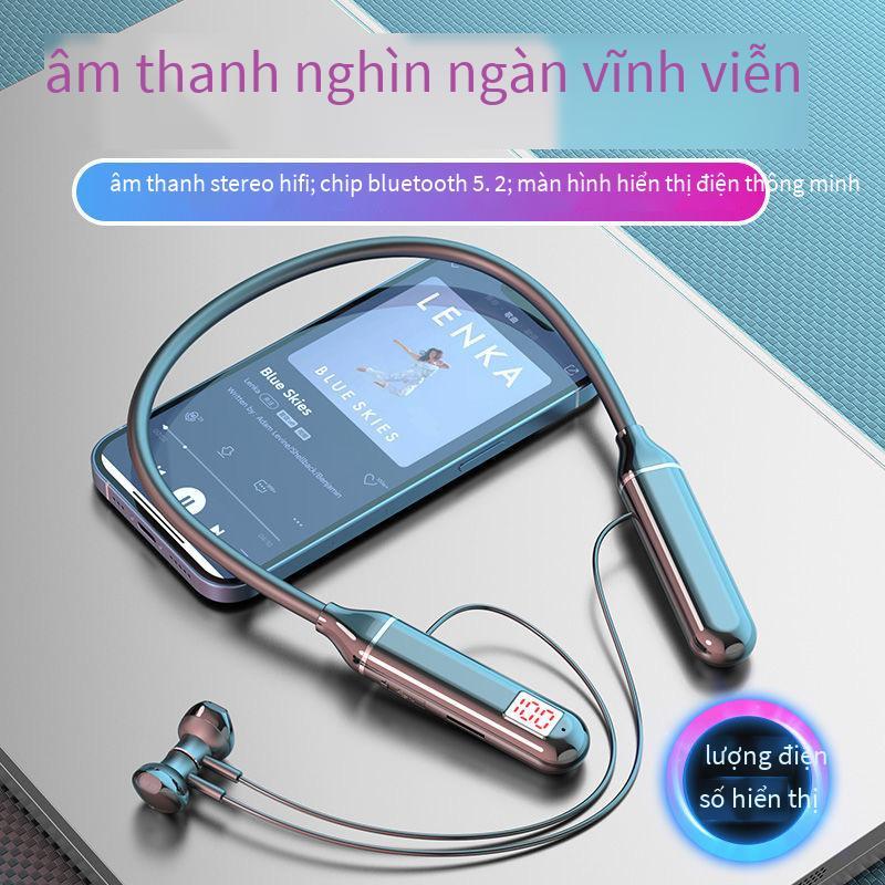 Đảm bảo chất lượng tai nghe bluetooth không dây đeo cổ có chức năng hiển thị kỹ thuật số tai nghe treo cổ âm thanh nổi thể thao nửa trong tai dung lượng lớn