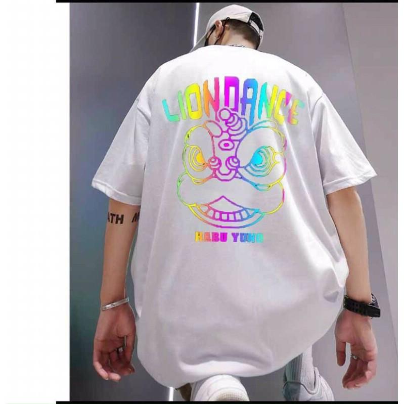 Áo thun tay ngắn in phản quang 7màu chất cotton 4chiều form dưới 68kg nam nữ