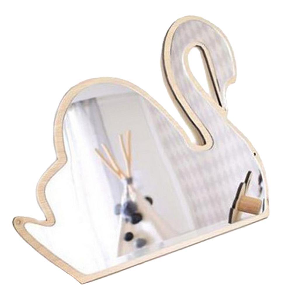 Kid's Bedroom Wall Hanging Mirror Novelty Wall Art Home Decor DIY Swan #1
