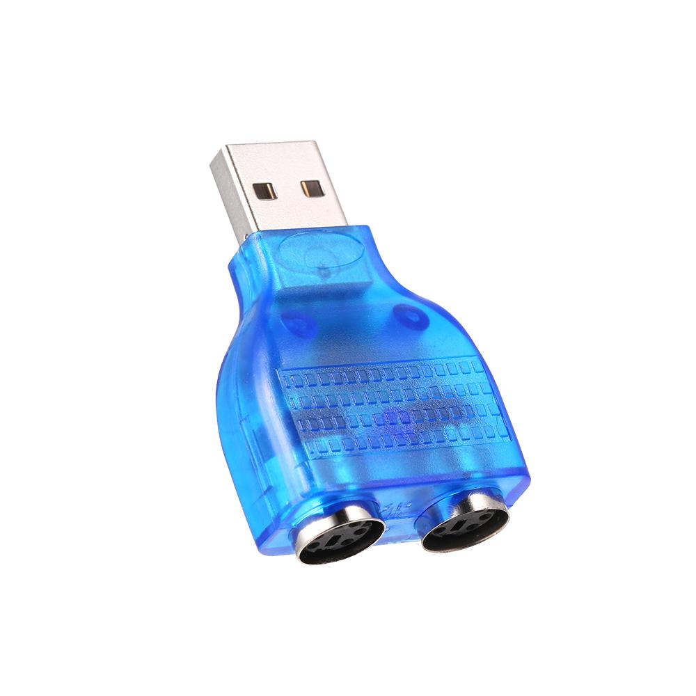 USB to Dual PS/2 Adapter USB A Male to PS2 Female Converter Splitter for Mouse Keyboard