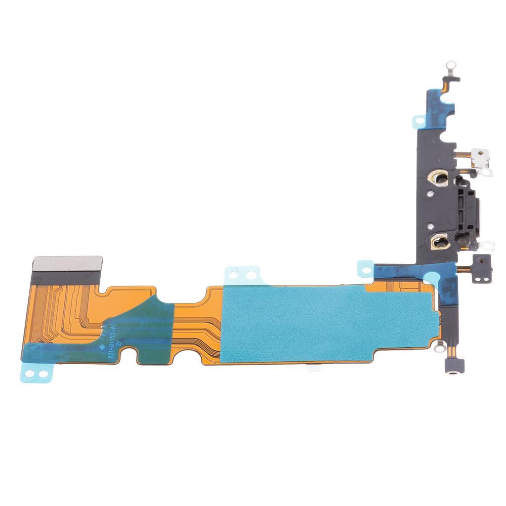 Charging Port Dock Connector Flex Cable with Headphone Jack Microphone Replacment Assembly for Apple iPhone 8 Plus Black/White