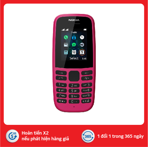 Điện thoại Nokia 105 Dual Sim - Hàng chính hãng