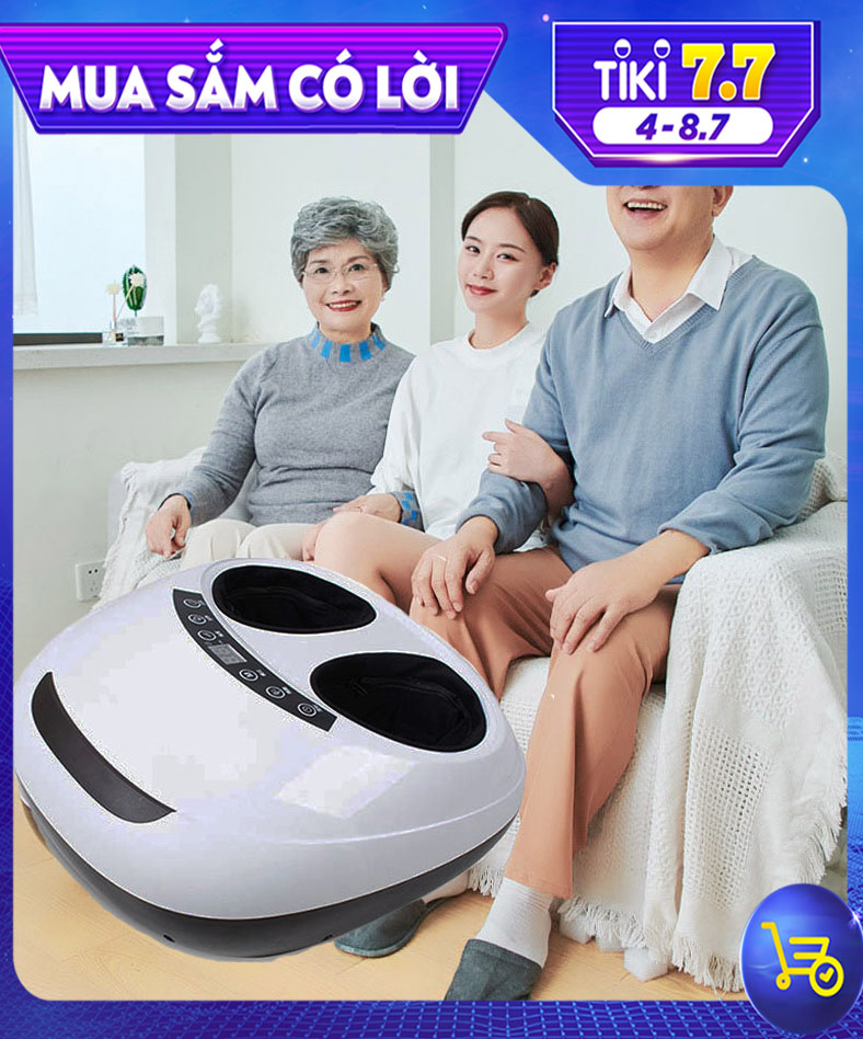 Máy Massage Chân - Massage Lòng Bàn Chân, Ngón Chân - Máy Massage Sử Dụng Con Lăn Và Áp Suất Khí - Màu Trắng