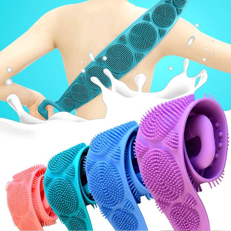 Silicone Bath Towels Bathroom For Men Women Bath Towel Massage Brush Body Massage Tool