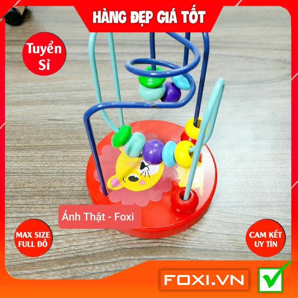 COMBO Đồ Chơi Gỗ Foxi-Đồ chơi trẻ em thông minh-xâu hạt làm toán Montessori-tay khéo léo-siêu rẻ