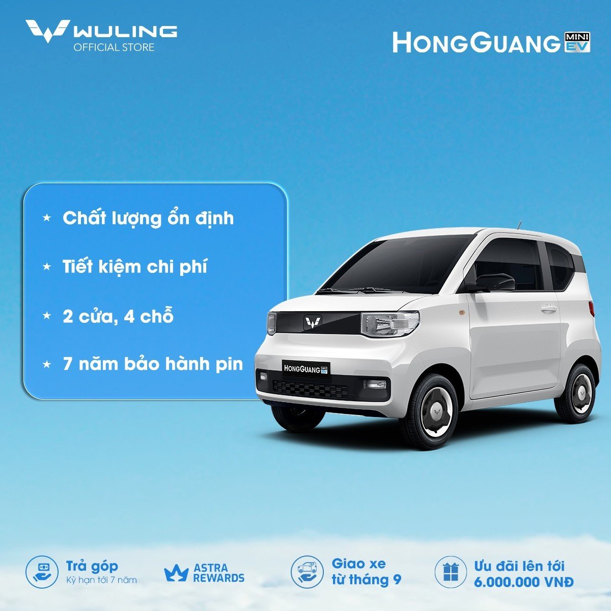 Phiếu đặt cọc [LV1-120] Ô tô điện Wuling MiniEV