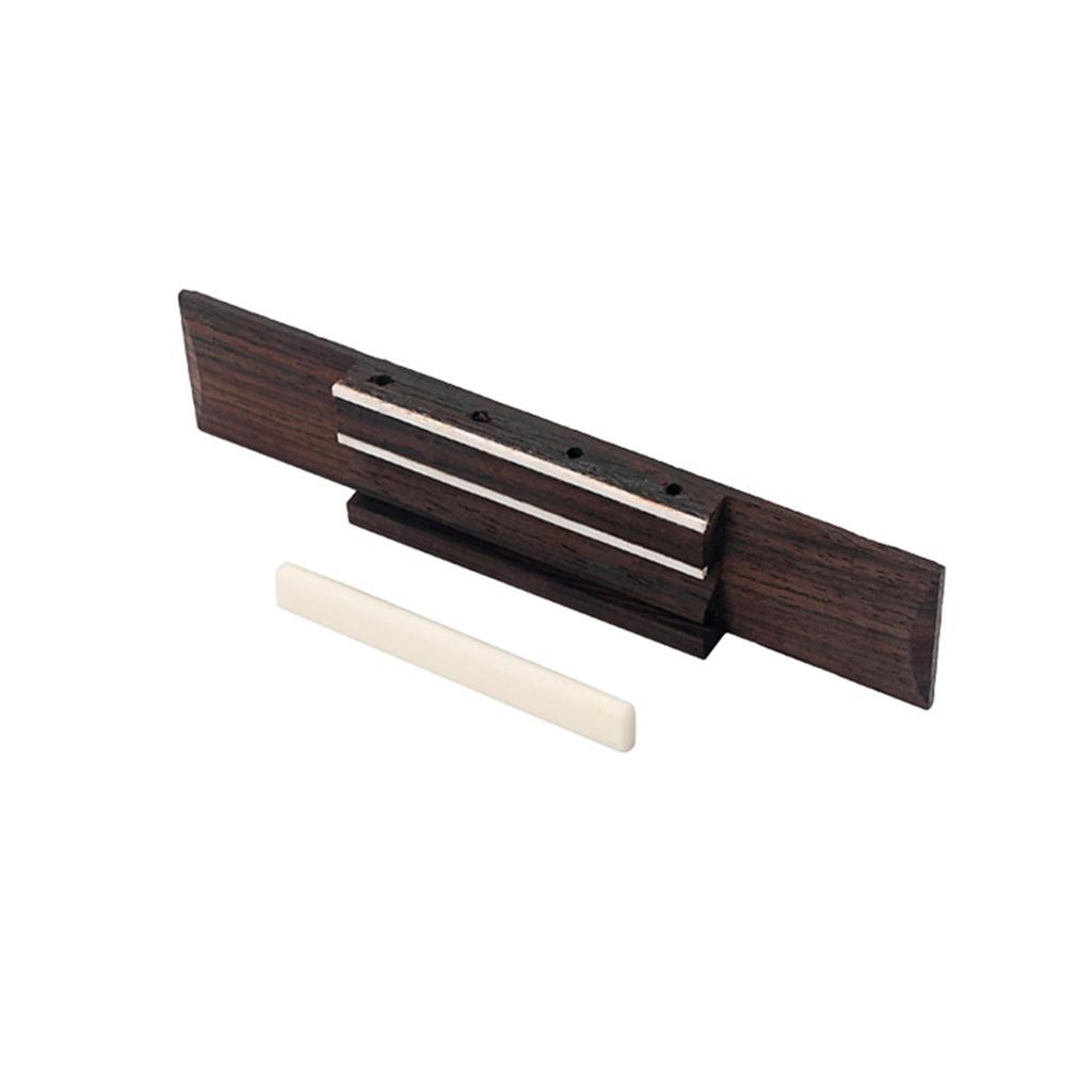 4 String Rosewood Acoustic Guitar Bone Bridge Saddle for String Instrument