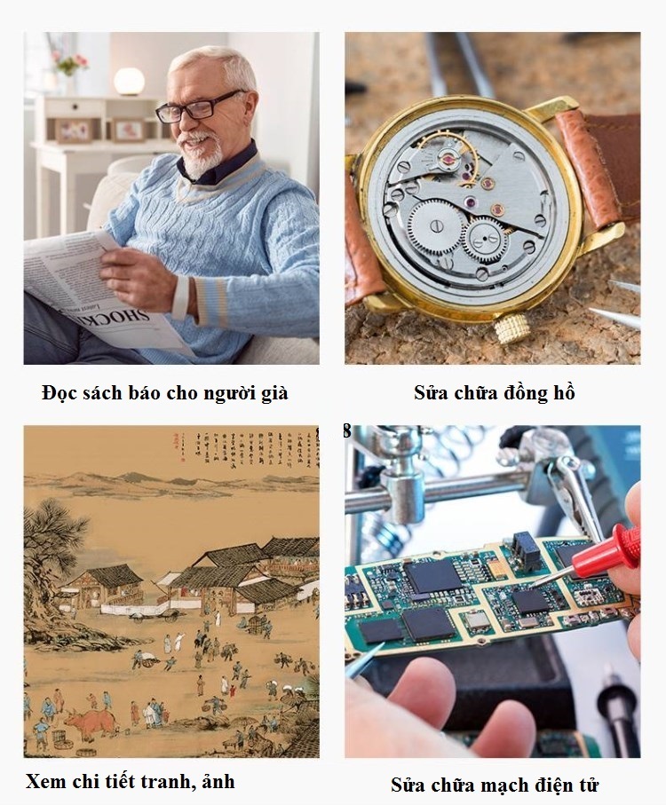 Kính lúp đeo mắt có đèn
