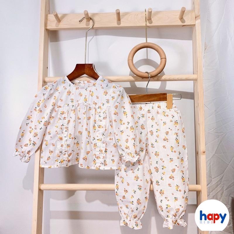 vải thô linen hoa xinh xắn may váy,áo,bộ cho mẹ và bé