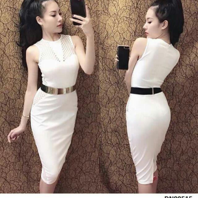 Đầm body phối lưới sexy