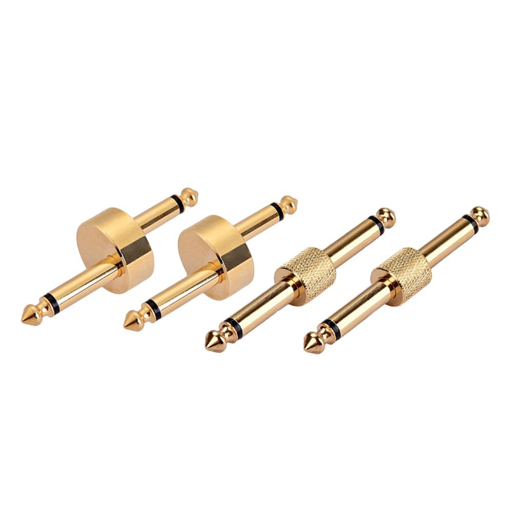 4 Cái/bộ Phơ Guitar Chuyển Đổi Cổng Kết Nối Cắm Phụ Kiện Vàng