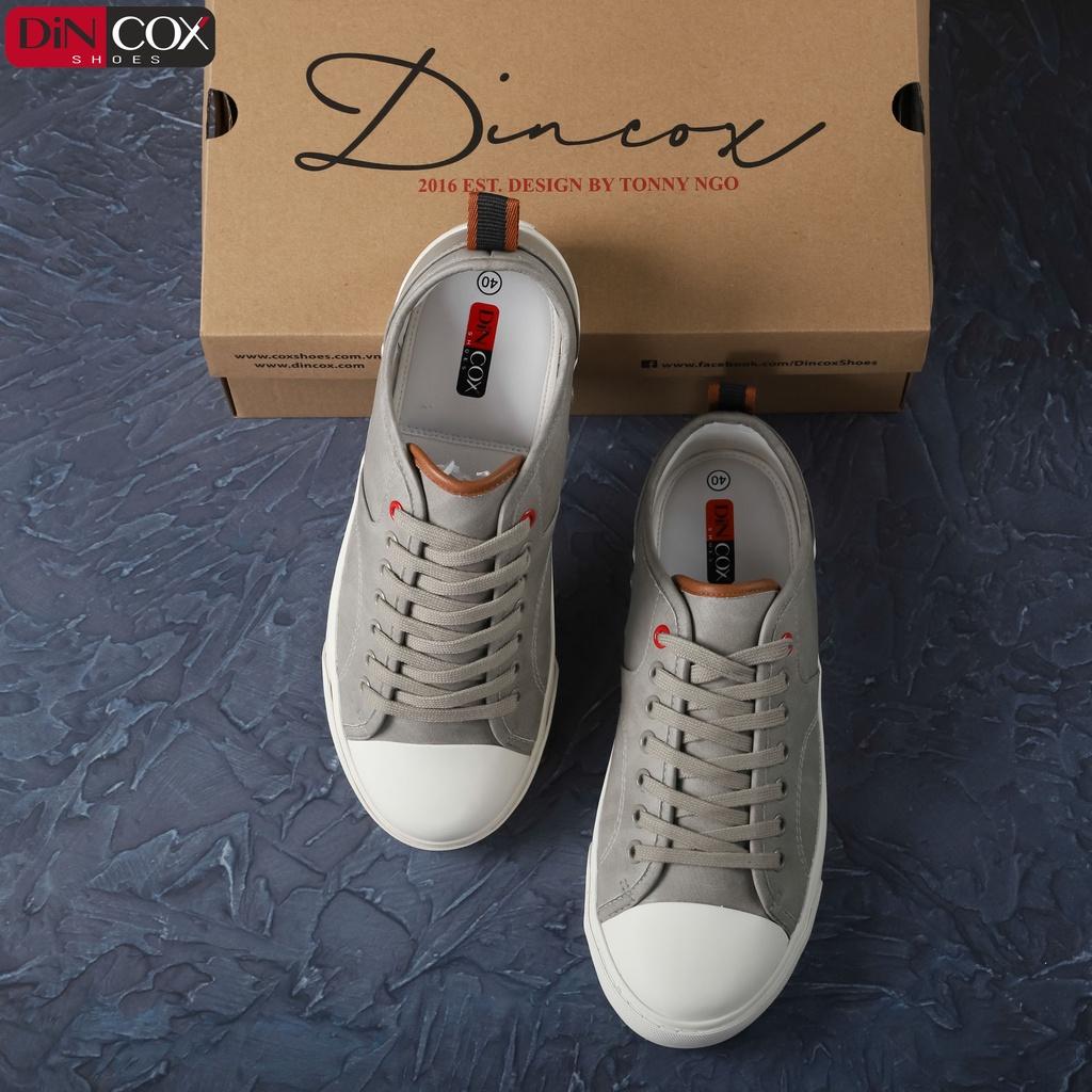 Giày Sneaker Da Nam DINCOX C11 Trẻ Trung, Năng Động LightGrey